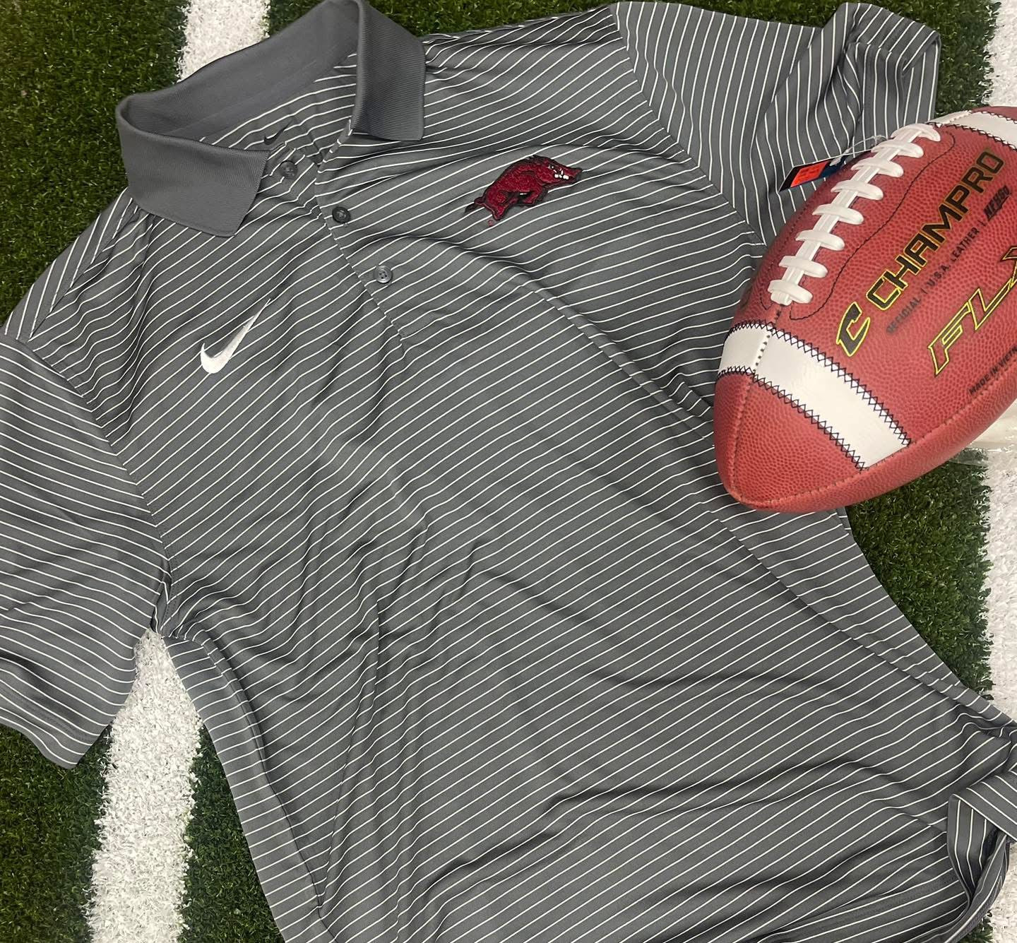 Nike Razorback Stadium Stripe Polo