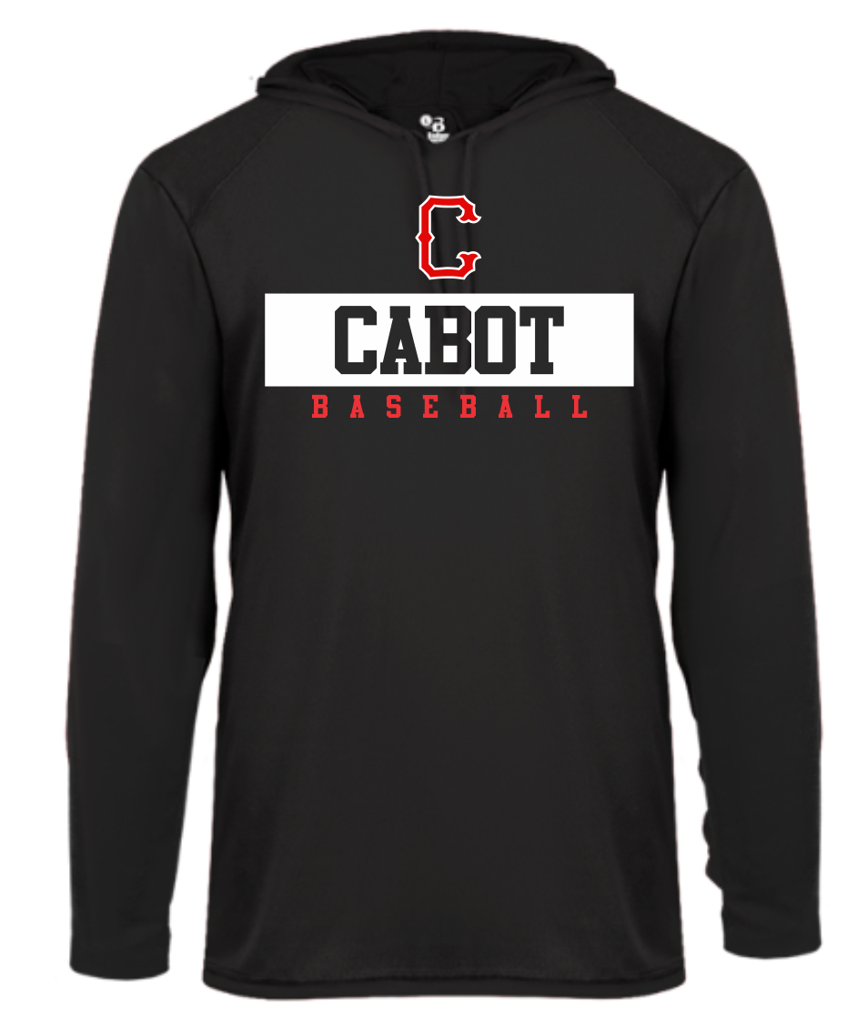 Badger 100% Long Sleeve Hooded Tee Shirt