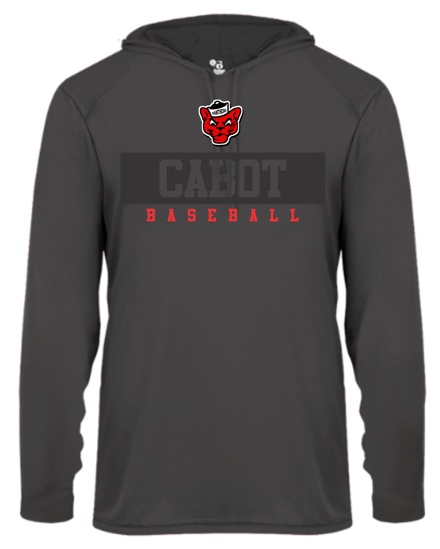 Badger 100% Long Sleeve Hooded Tee Shirt