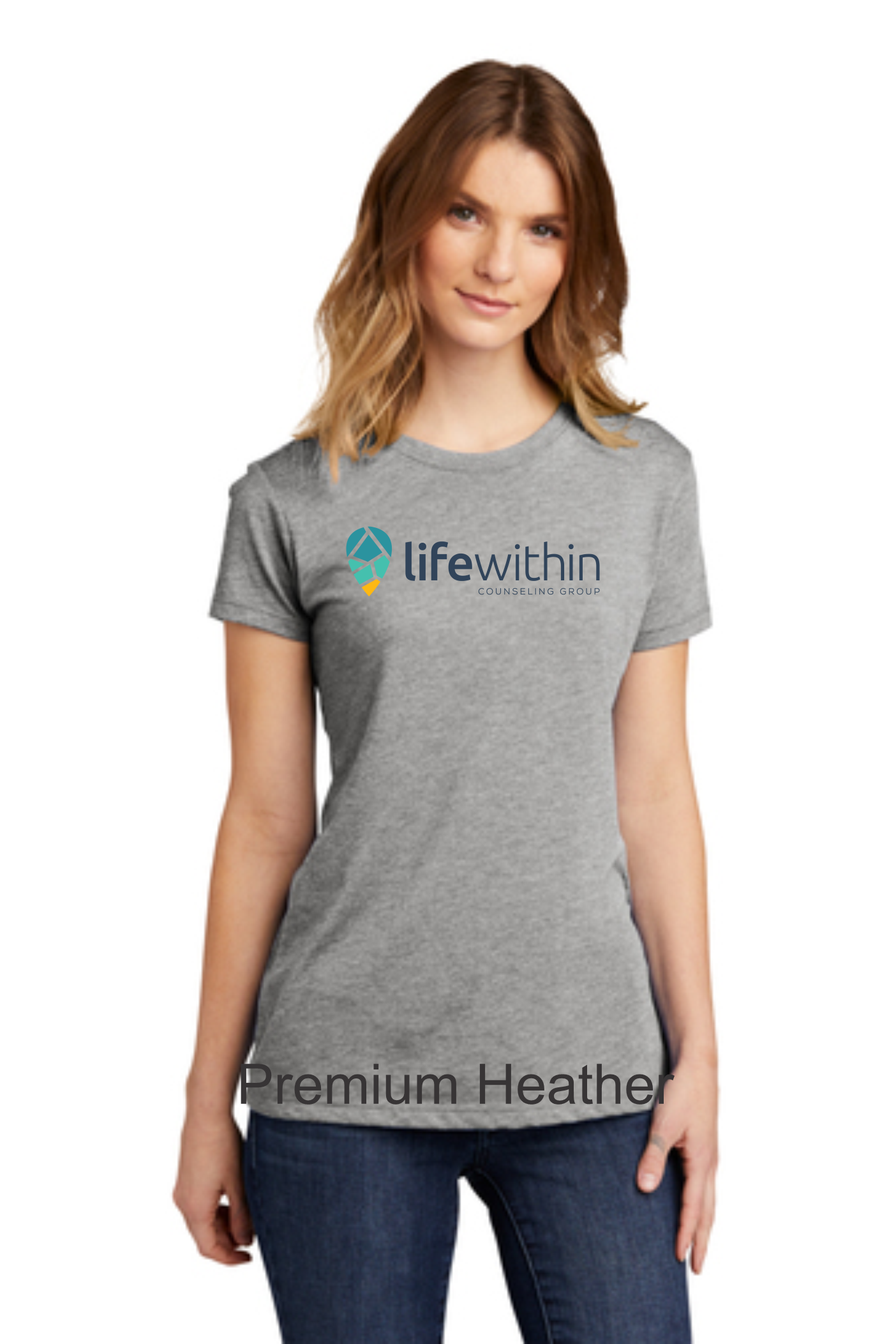 Next Level Apparel® Womens Tri-Blend Tee Navy Color Logo