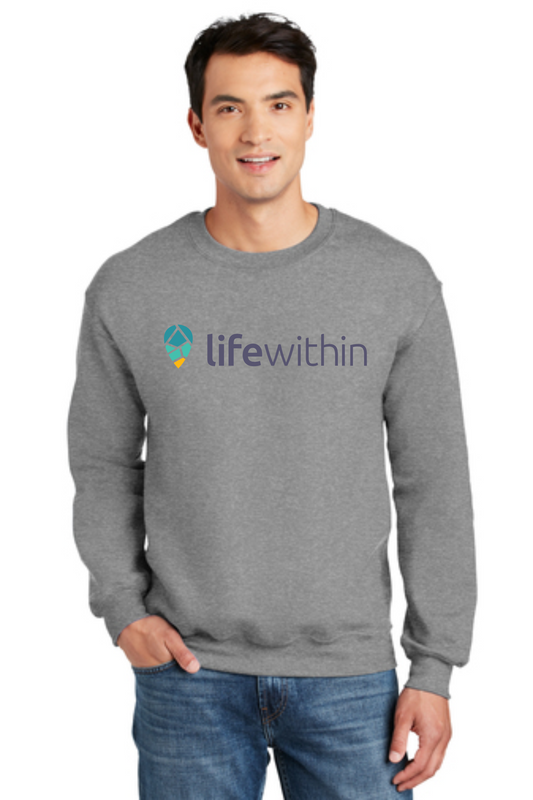 Gildan® - DryBlend® Crewneck Sweatshirt Color Navy Logo