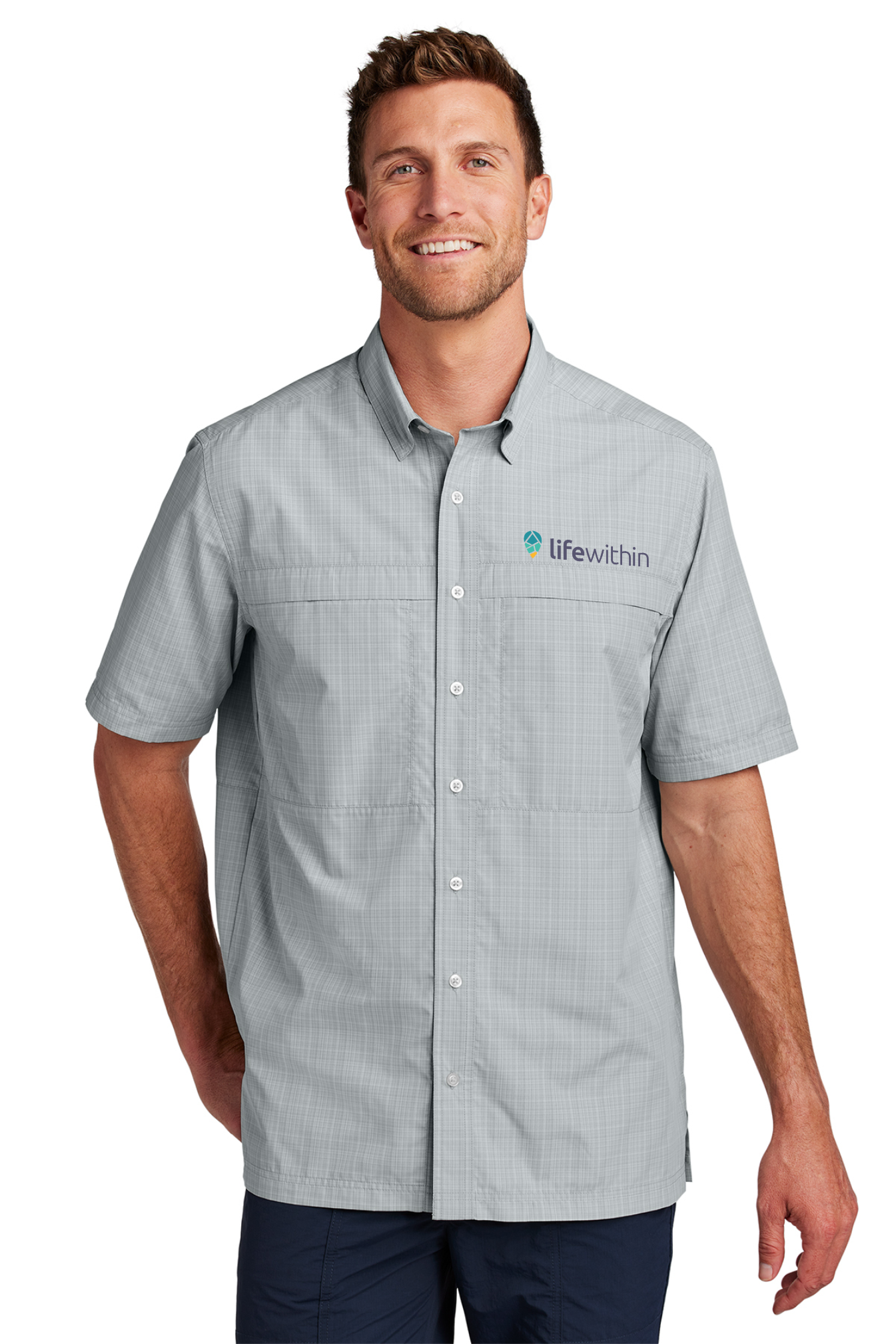 Port Authority® Short Sleeve UV Daybreak Shirt Color Embroidered Logo